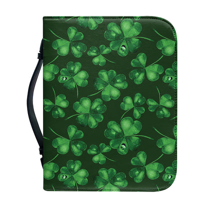 Watercolor Saint Patrick's Day Print Leather Bible Cover