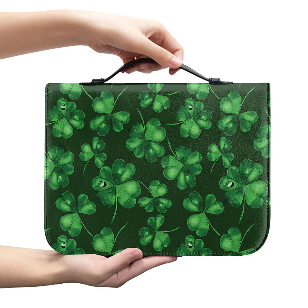 Watercolor Saint Patrick's Day Print Leather Bible Cover