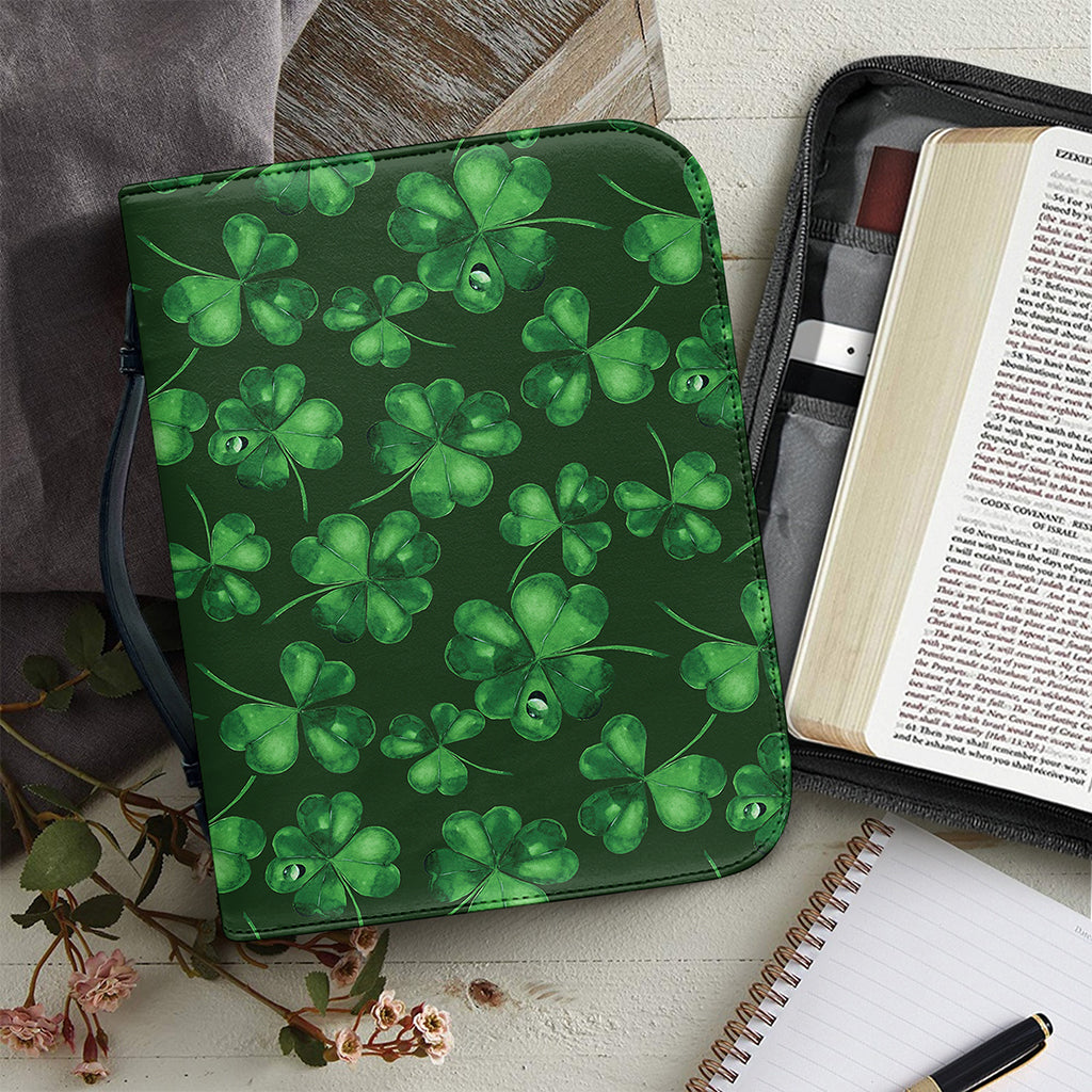 Watercolor Saint Patrick's Day Print Leather Bible Cover