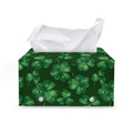 Watercolor Saint Patrick's Day Print Leather Tissue Box Cover