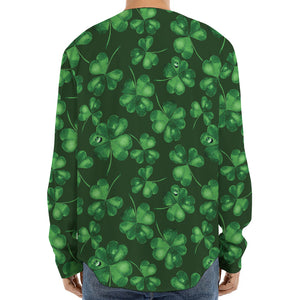 Watercolor Saint Patrick's Day Print Long Sleeve Baseball Jersey