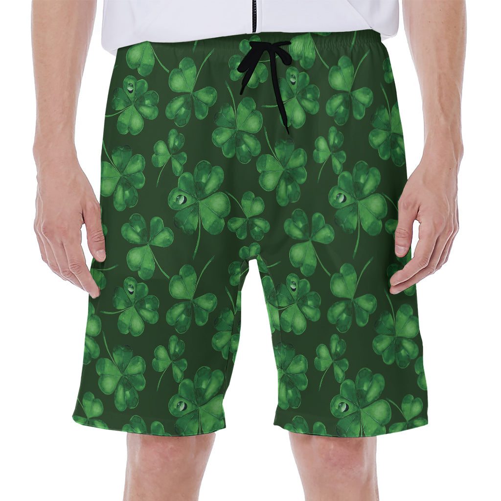Watercolor Saint Patrick's Day Print Men's Beach Shorts