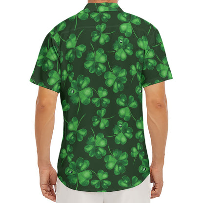 Watercolor Saint Patrick's Day Print Men's Deep V-Neck Shirt