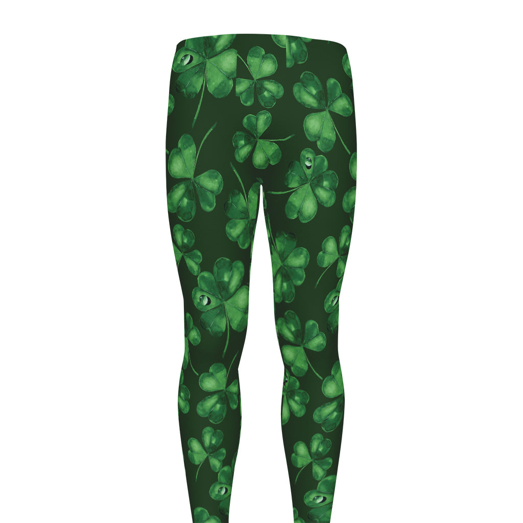 Watercolor Saint Patrick's Day Print Men's leggings