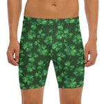 Watercolor Saint Patrick's Day Print Men's Long Boxer Briefs