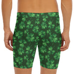 Watercolor Saint Patrick's Day Print Men's Long Boxer Briefs