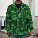 Watercolor Saint Patrick's Day Print Men's Shirt Jacket