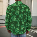 Watercolor Saint Patrick's Day Print Men's Shirt Jacket