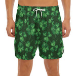 Watercolor Saint Patrick's Day Print Men's Split Running Shorts