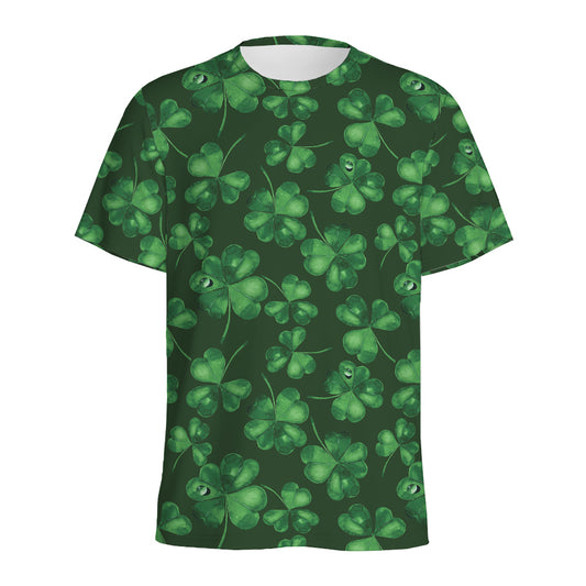 Watercolor Saint Patrick's Day Print Men's Sports T-Shirt