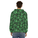 Watercolor Saint Patrick's Day Print Men's Velvet Pullover Hoodie