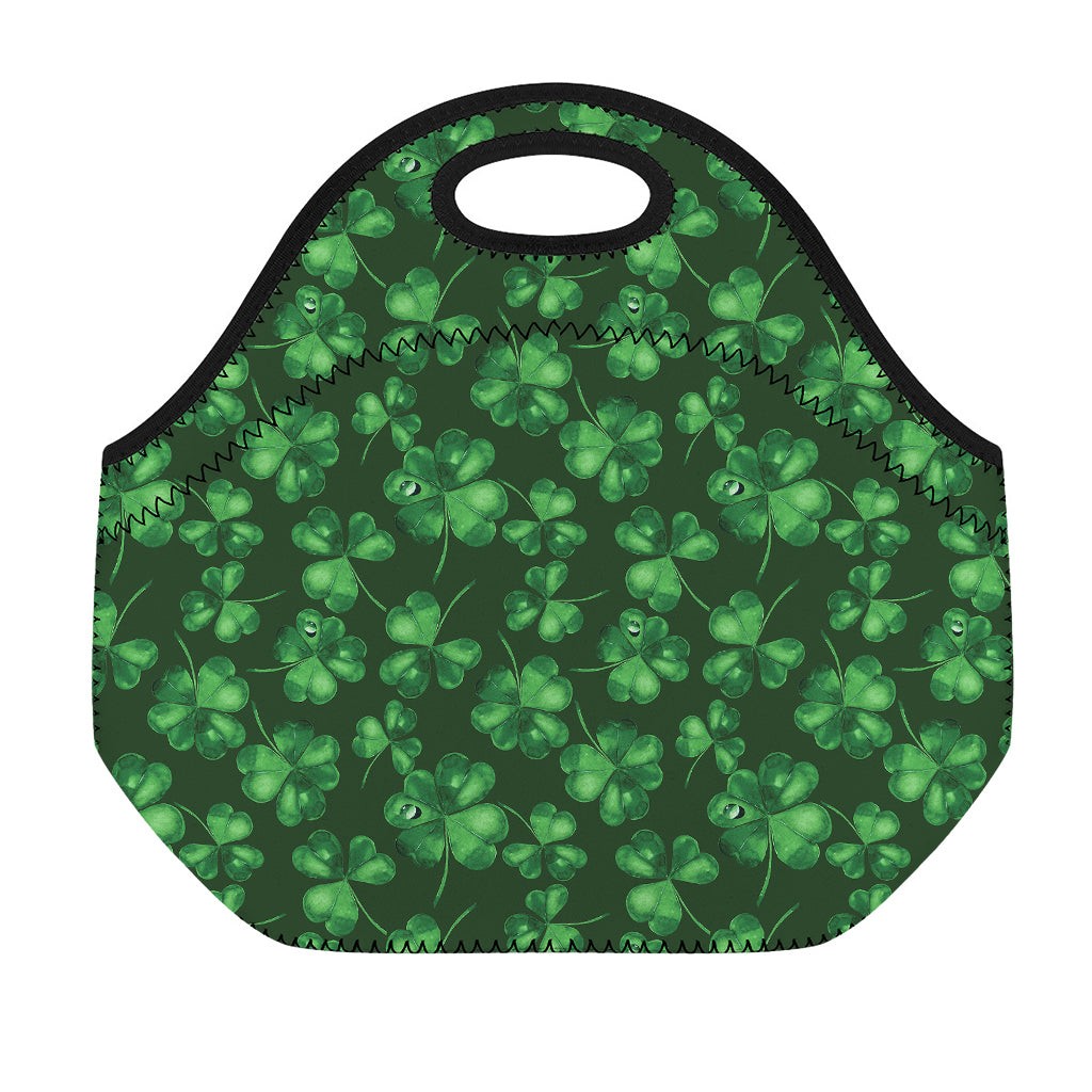 Watercolor Saint Patrick's Day Print Neoprene Lunch Bag