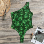 Watercolor Saint Patrick's Day Print One Shoulder Bodysuit