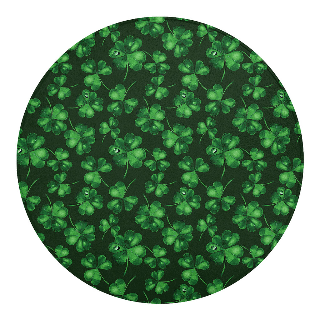 Watercolor Saint Patrick's Day Print Round Blanket