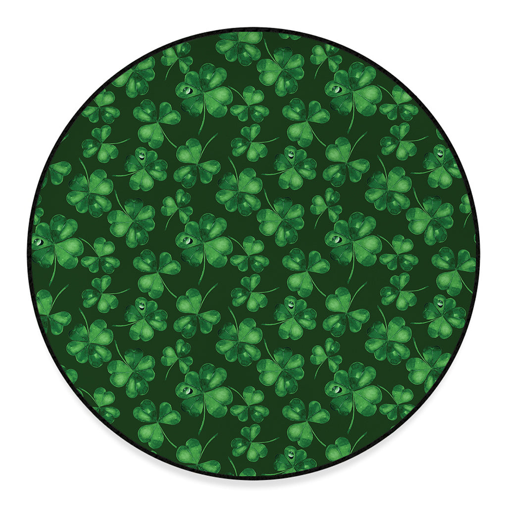 Watercolor Saint Patrick's Day Print Round Floor Mat