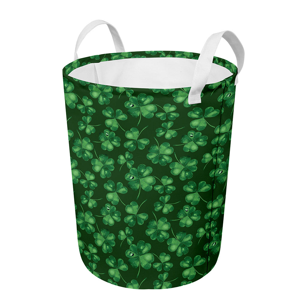 Watercolor Saint Patrick's Day Print Round Laundry Basket