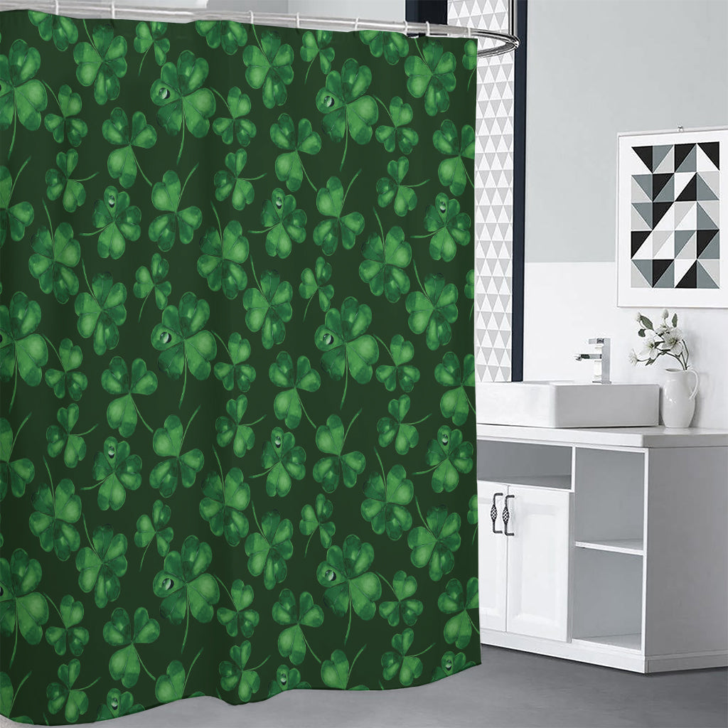 Watercolor Saint Patrick's Day Print Shower Curtain