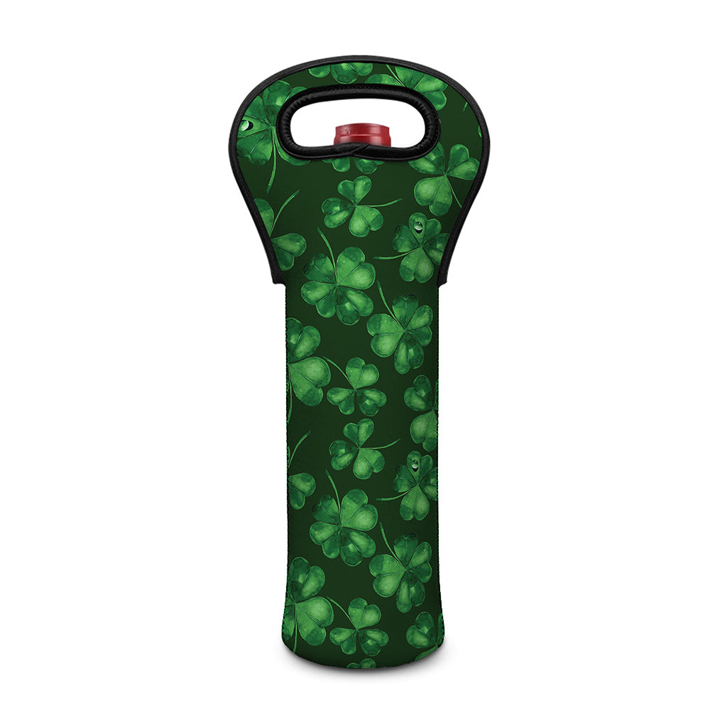 Watercolor Saint Patrick's Day Print Single Neoprene Wine Tote