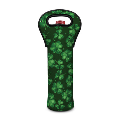 Watercolor Saint Patrick's Day Print Single Neoprene Wine Tote