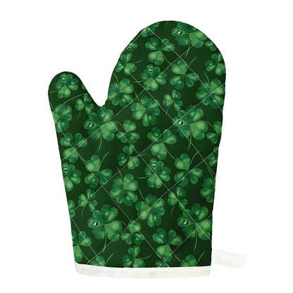 Watercolor Saint Patrick's Day Print Single Oven Mitt