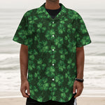 Watercolor Saint Patrick's Day Print Textured Short Sleeve Shirt