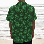 Watercolor Saint Patrick's Day Print Textured Short Sleeve Shirt