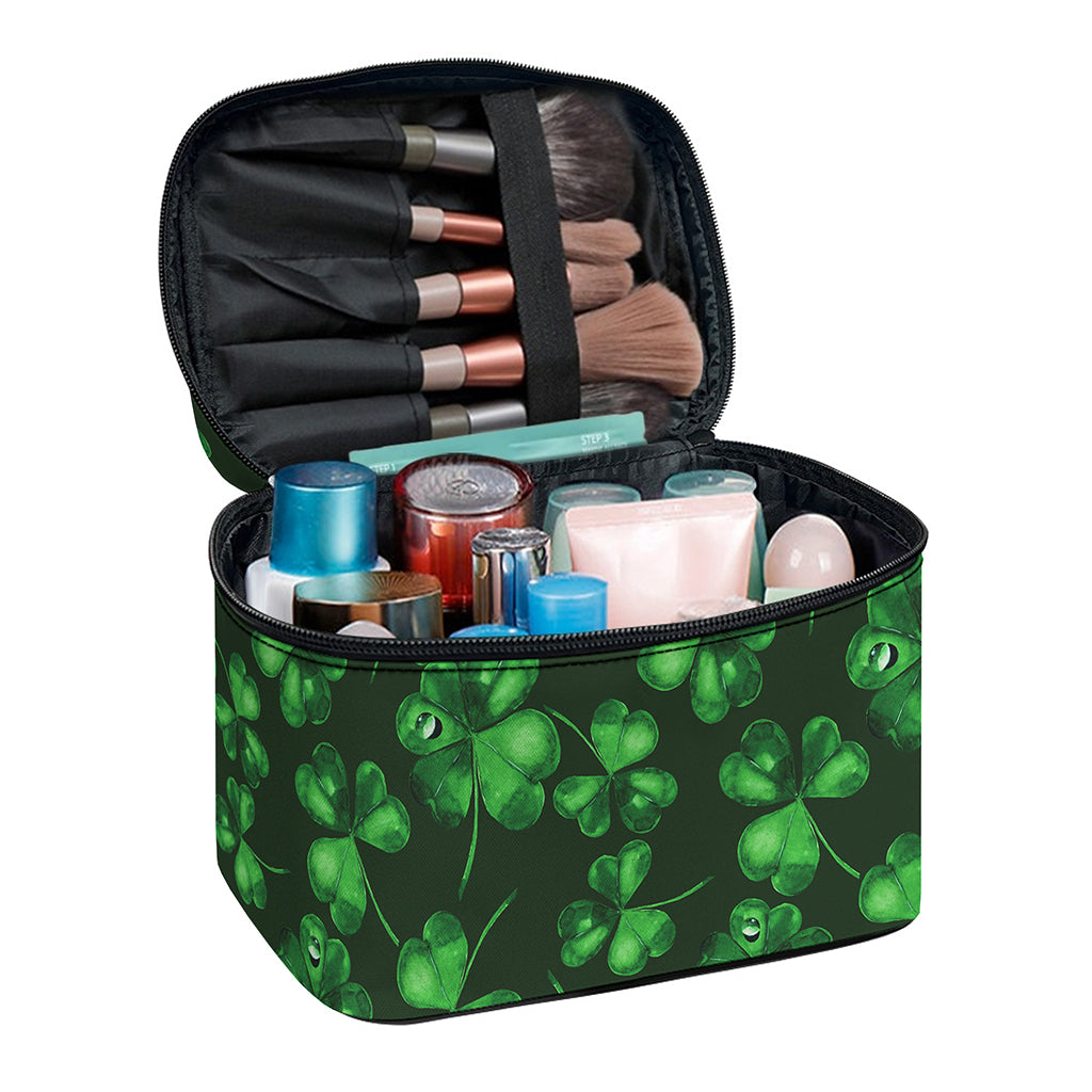 Watercolor Saint Patrick's Day Print Travel Makeup Bag