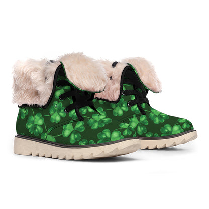 Watercolor Saint Patrick's Day Print Winter Boots