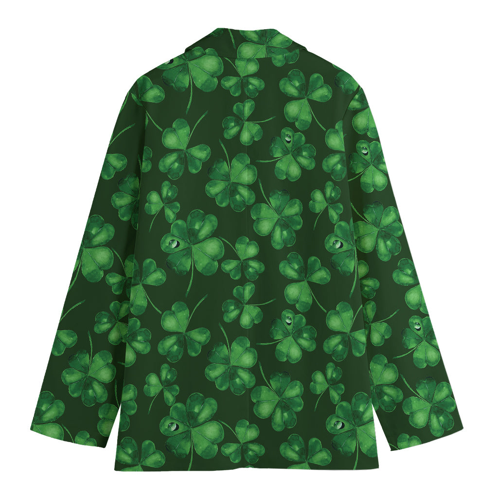 Watercolor Saint Patrick's Day Print Women's Blazer