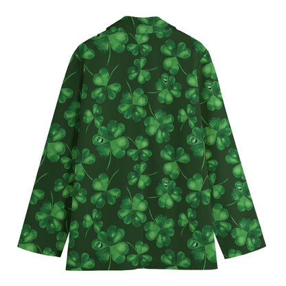 Watercolor Saint Patrick's Day Print Women's Blazer