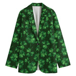Watercolor Saint Patrick's Day Print Women's Cotton Blazer
