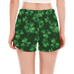 Watercolor Saint Patrick's Day Print Women's Split Running Shorts
