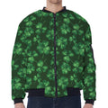 Watercolor Saint Patrick's Day Print Zip Sleeve Bomber Jacket