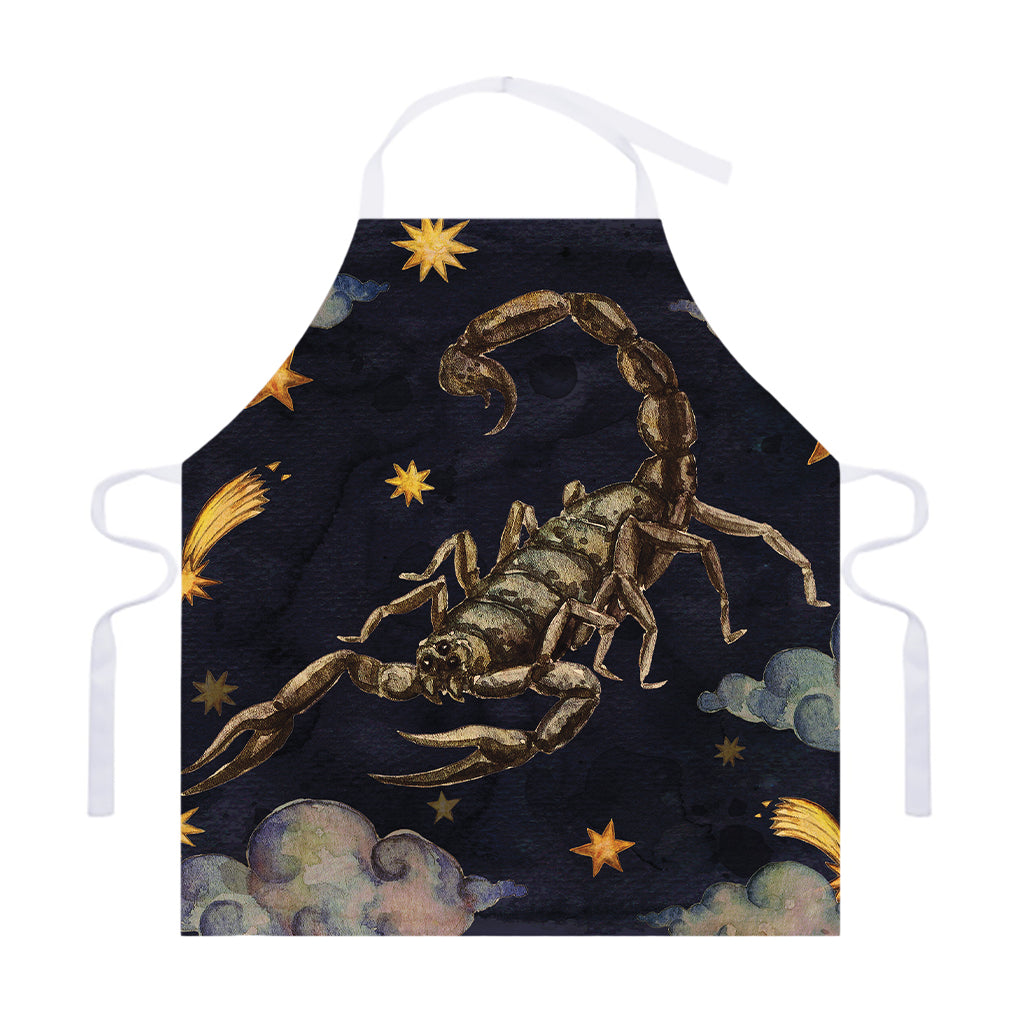 Watercolor Scorpio Zodiac Sign Print Adjustable Apron