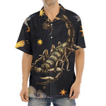 Watercolor Scorpio Zodiac Sign Print Aloha Shirt