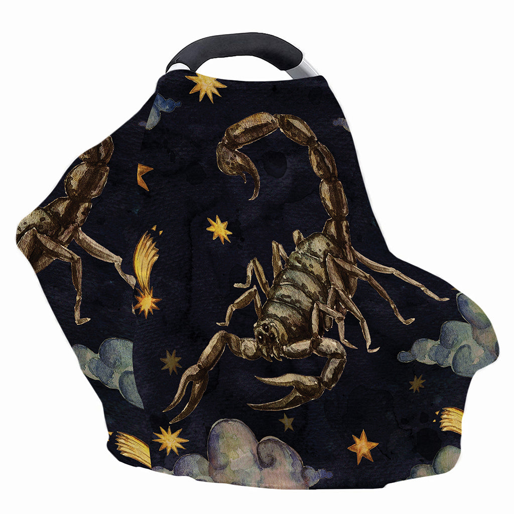 Watercolor Scorpio Zodiac Sign Print Baby Seat Cover