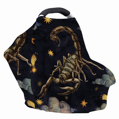 Watercolor Scorpio Zodiac Sign Print Baby Seat Cover