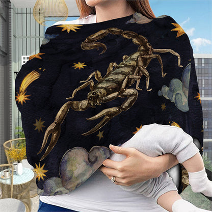 Watercolor Scorpio Zodiac Sign Print Baby Seat Cover
