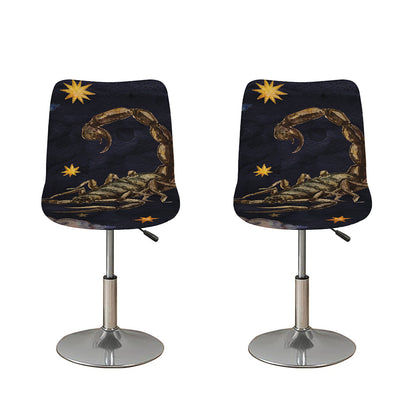 Watercolor Scorpio Zodiac Sign Print Bar Stool Covers