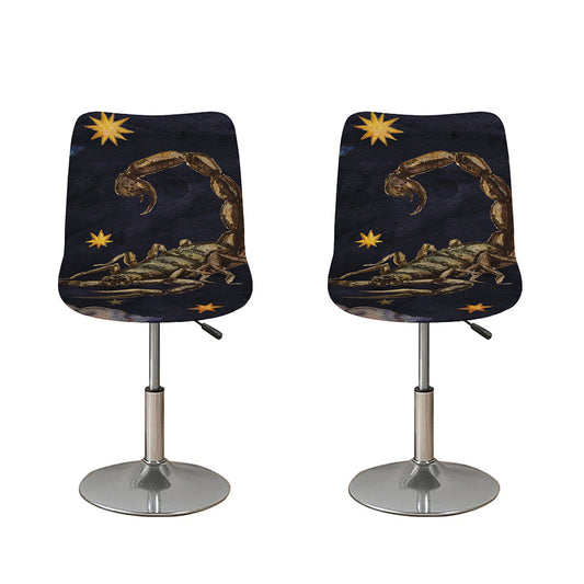 Watercolor Scorpio Zodiac Sign Print Bar Stool Covers