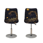 Watercolor Scorpio Zodiac Sign Print Bar Stool Covers