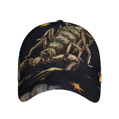 Watercolor Scorpio Zodiac Sign Print Baseball Cap