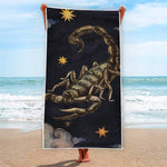 Watercolor Scorpio Zodiac Sign Print Beach Towel