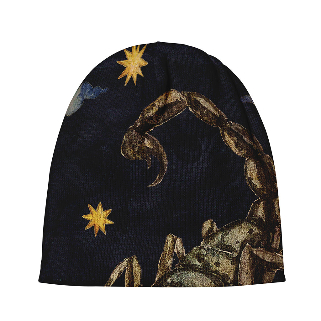 Watercolor Scorpio Zodiac Sign Print Beanie