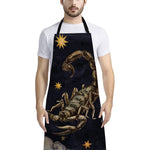 Watercolor Scorpio Zodiac Sign Print Bib Apron With Pocket