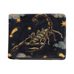 Watercolor Scorpio Zodiac Sign Print Bifold Wallet