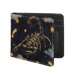Watercolor Scorpio Zodiac Sign Print Bifold Wallet
