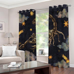 Watercolor Scorpio Zodiac Sign Print Blackout Grommet Curtains