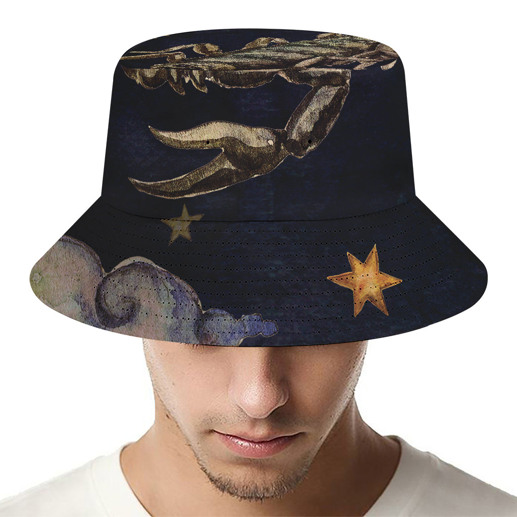 Watercolor Scorpio Zodiac Sign Print Bucket Hat