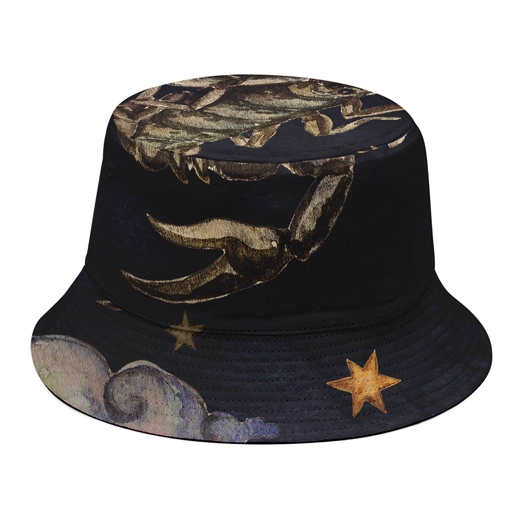 Watercolor Scorpio Zodiac Sign Print Bucket Hat